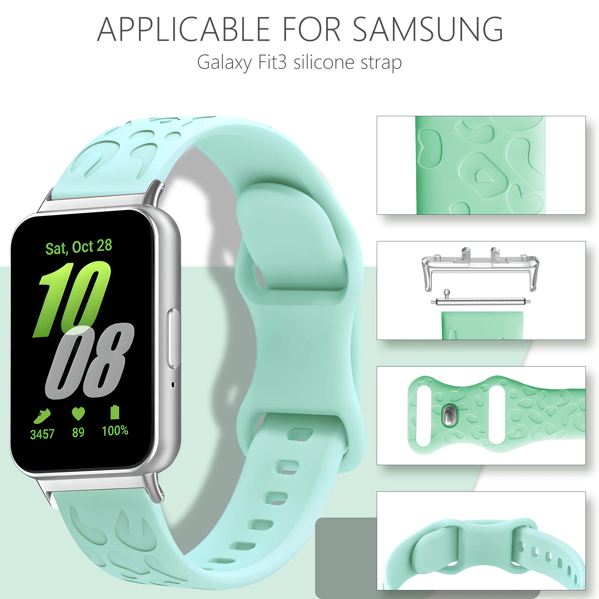 Strap For Samsung Galaxy Fit3 Silicone Bracelet Wristband For Samsung Galaxy Fit 3 Sports Watch Replacement Strap Accessories
