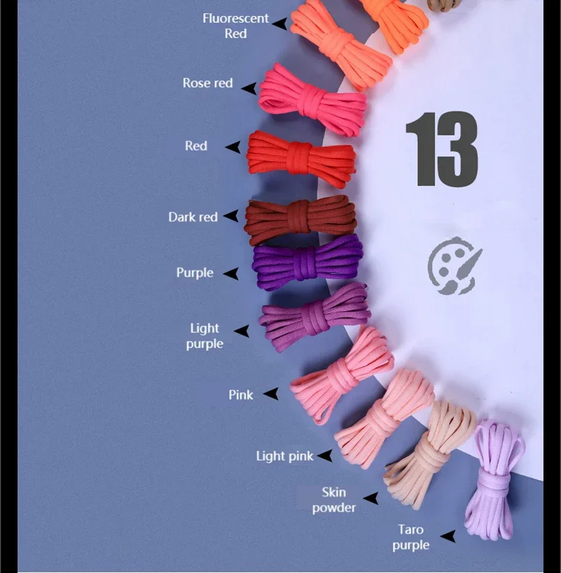 1Pair Round Shoe Laces for Basketball Sneakers Men and Women Casual Shoes Shoelaces Non-slip Shoelace Sport / Running Strings