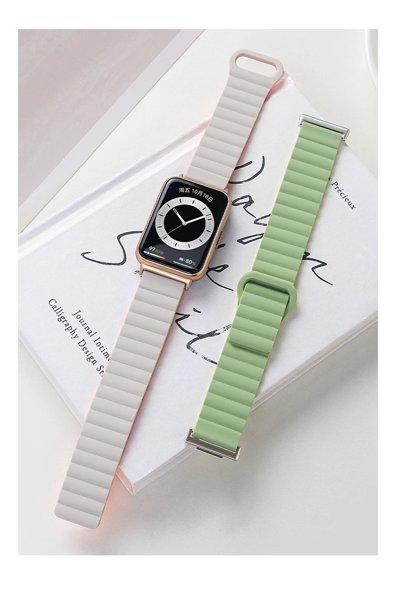 Silicone watchband For Huawei Watch FIT 2 Straps smart Wrist band sport Replacement correa fit2 Magnetic bracelet Accessories