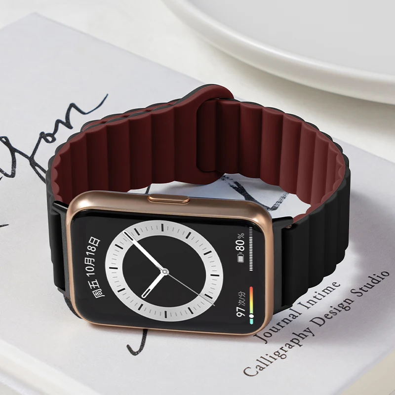 Silicone watchband For Huawei Watch FIT 2 Straps smart Wrist band sport Replacement correa fit2 Magnetic bracelet Accessories