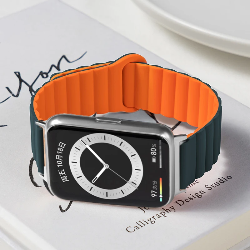 Silicone watchband For Huawei Watch FIT 2 Straps smart Wrist band sport Replacement correa fit2 Magnetic bracelet Accessories