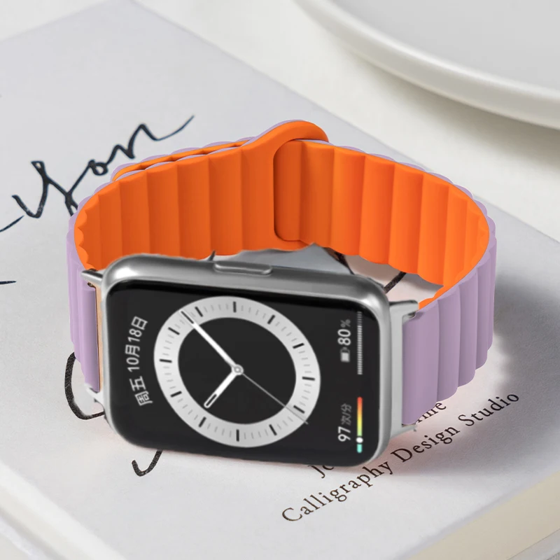 Silicone watchband For Huawei Watch FIT 2 Straps smart Wrist band sport Replacement correa fit2 Magnetic bracelet Accessories