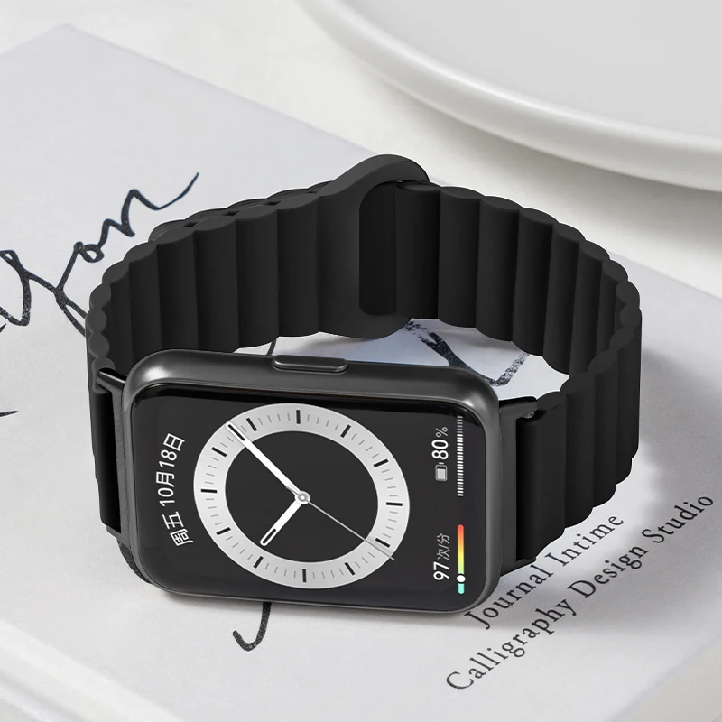 Silicone watchband For Huawei Watch FIT 2 Straps smart Wrist band sport Replacement correa fit2 Magnetic bracelet Accessories