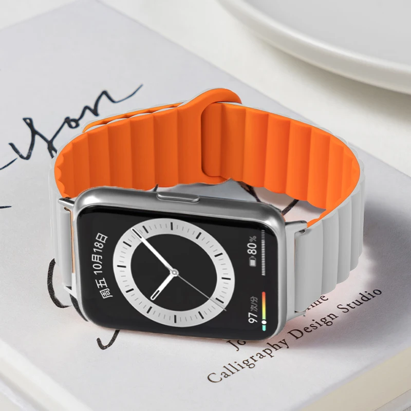 Silicone watchband For Huawei Watch FIT 2 Straps smart Wrist band sport Replacement correa fit2 Magnetic bracelet Accessories
