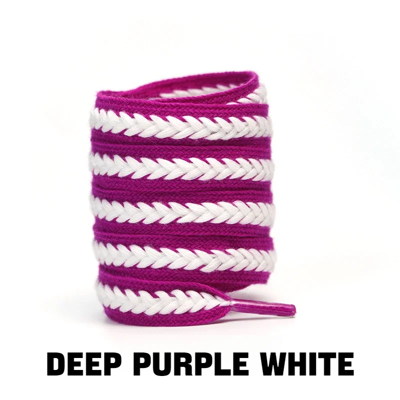 1Pair Sneakers Flat Shoelace Fashion Wheat Shoelaces 1.5cm Widen Brand Cotton Laces for Shoes 100/120/140/160CM Shoestrings