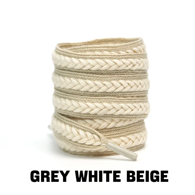 1Pair Sneakers Flat Shoelace Fashion Wheat Shoelaces 1.5cm Widen Brand Cotton Laces for Shoes 100/120/140/160CM Shoestrings