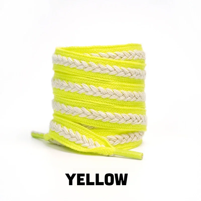 1Pair Sneakers Flat Shoelace Fashion Wheat Shoelaces 1.5cm Widen Brand Cotton Laces for Shoes 100/120/140/160CM Shoestrings