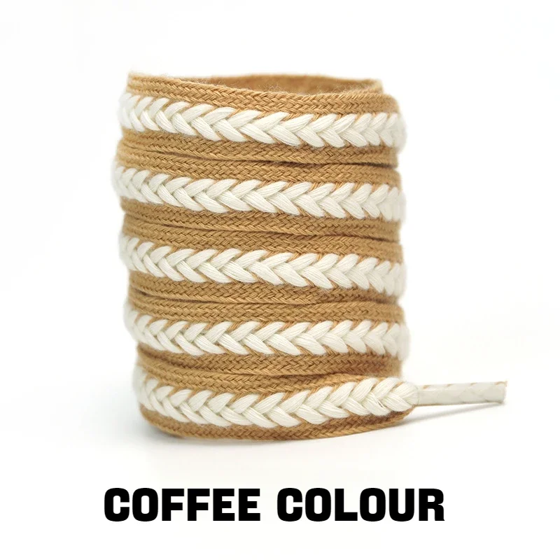 1Pair Sneakers Flat Shoelace Fashion Wheat Shoelaces 1.5cm Widen Brand Cotton Laces for Shoes 100/120/140/160CM Shoestrings
