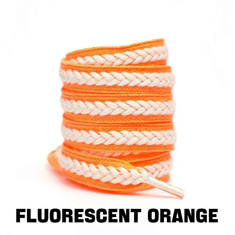1Pair Sneakers Flat Shoelace Fashion Wheat Shoelaces 1.5cm Widen Brand Cotton Laces for Shoes 100/120/140/160CM Shoestrings