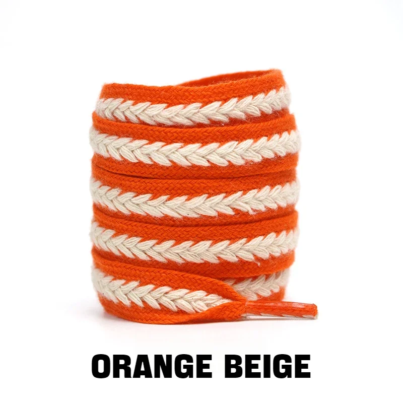1Pair Sneakers Flat Shoelace Fashion Wheat Shoelaces 1.5cm Widen Brand Cotton Laces for Shoes 100/120/140/160CM Shoestrings