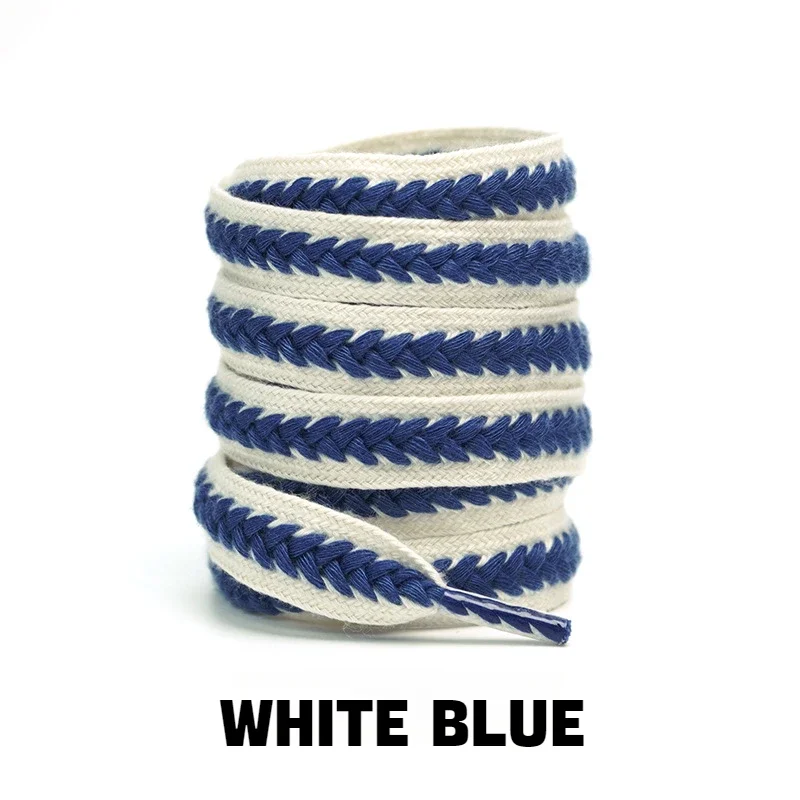 1Pair Sneakers Flat Shoelace Fashion Wheat Shoelaces 1.5cm Widen Brand Cotton Laces for Shoes 100/120/140/160CM Shoestrings