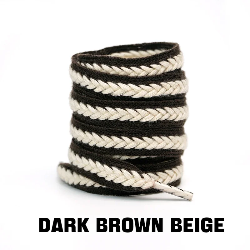 1Pair Sneakers Flat Shoelace Fashion Wheat Shoelaces 1.5cm Widen Brand Cotton Laces for Shoes 100/120/140/160CM Shoestrings