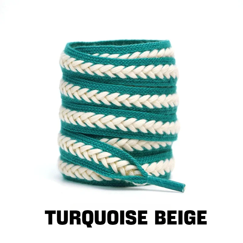 1Pair Sneakers Flat Shoelace Fashion Wheat Shoelaces 1.5cm Widen Brand Cotton Laces for Shoes 100/120/140/160CM Shoestrings
