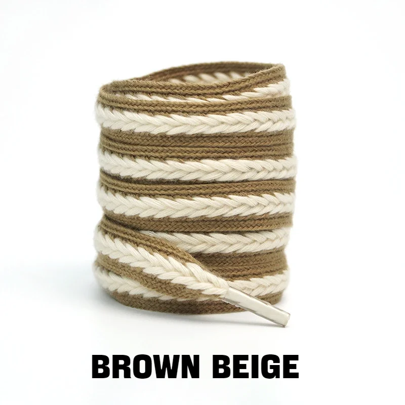 1Pair Sneakers Flat Shoelace Fashion Wheat Shoelaces 1.5cm Widen Brand Cotton Laces for Shoes 100/120/140/160CM Shoestrings