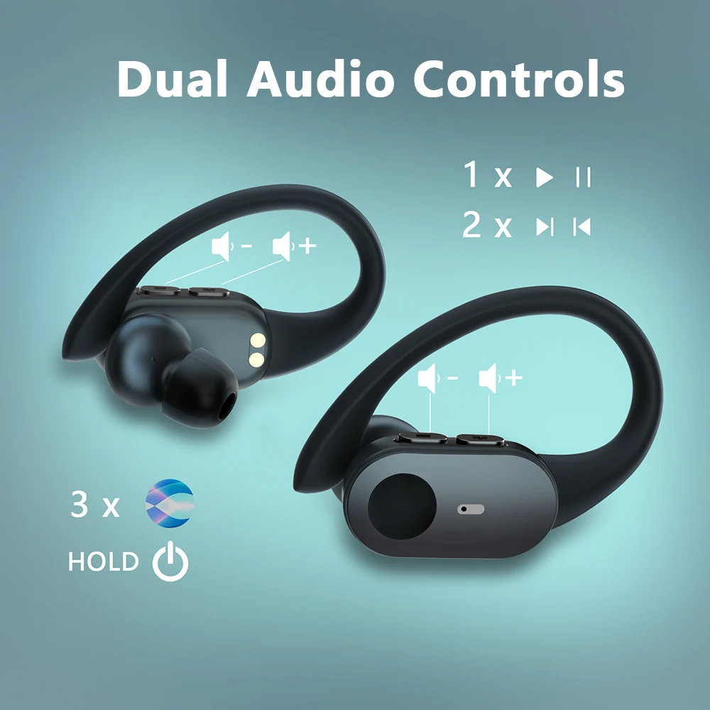 Mpow T68 TWS Wireless Earbuds Bluetooth 5.3 In Ear Earphones LED Digital Display True Wireless Headphones for Gym Sports Work