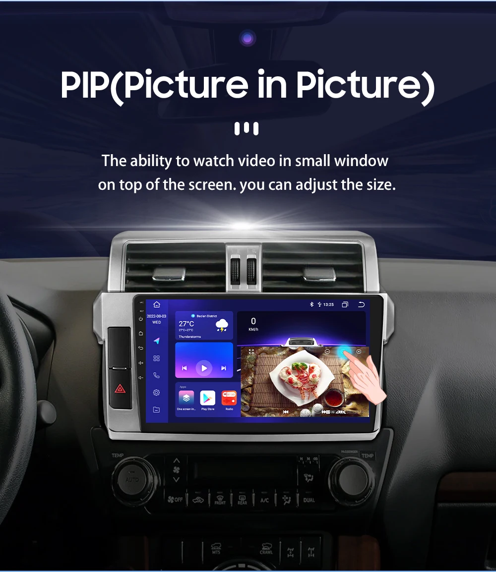 Hizpo Car Multimedia Navigation For Toyota Land Cruiser Prado 150 2013-2017 Radio 2 din Android Autoradio CarPlay Stereo 8+128G