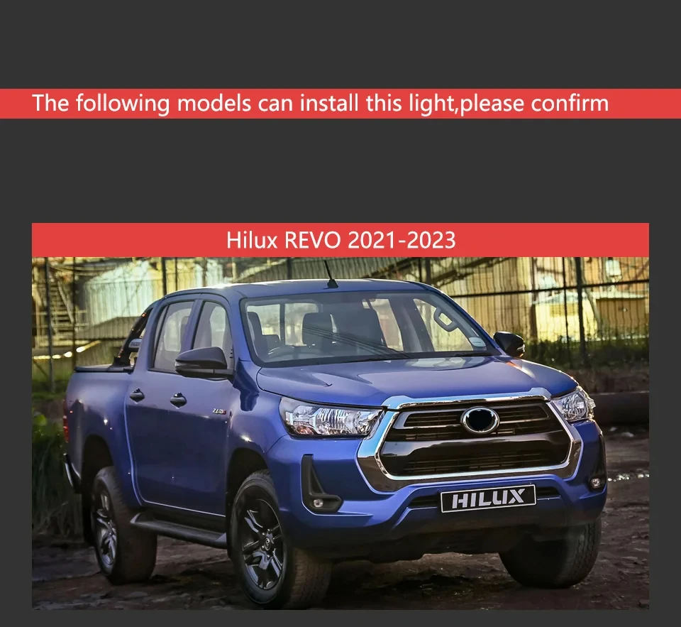 AKD Head Lamp for Toyota HILUX REVO LED Headlight 2021-2022 Headlights HILUX DRL Turn Signal High Beam Angel Eye Projector Lens