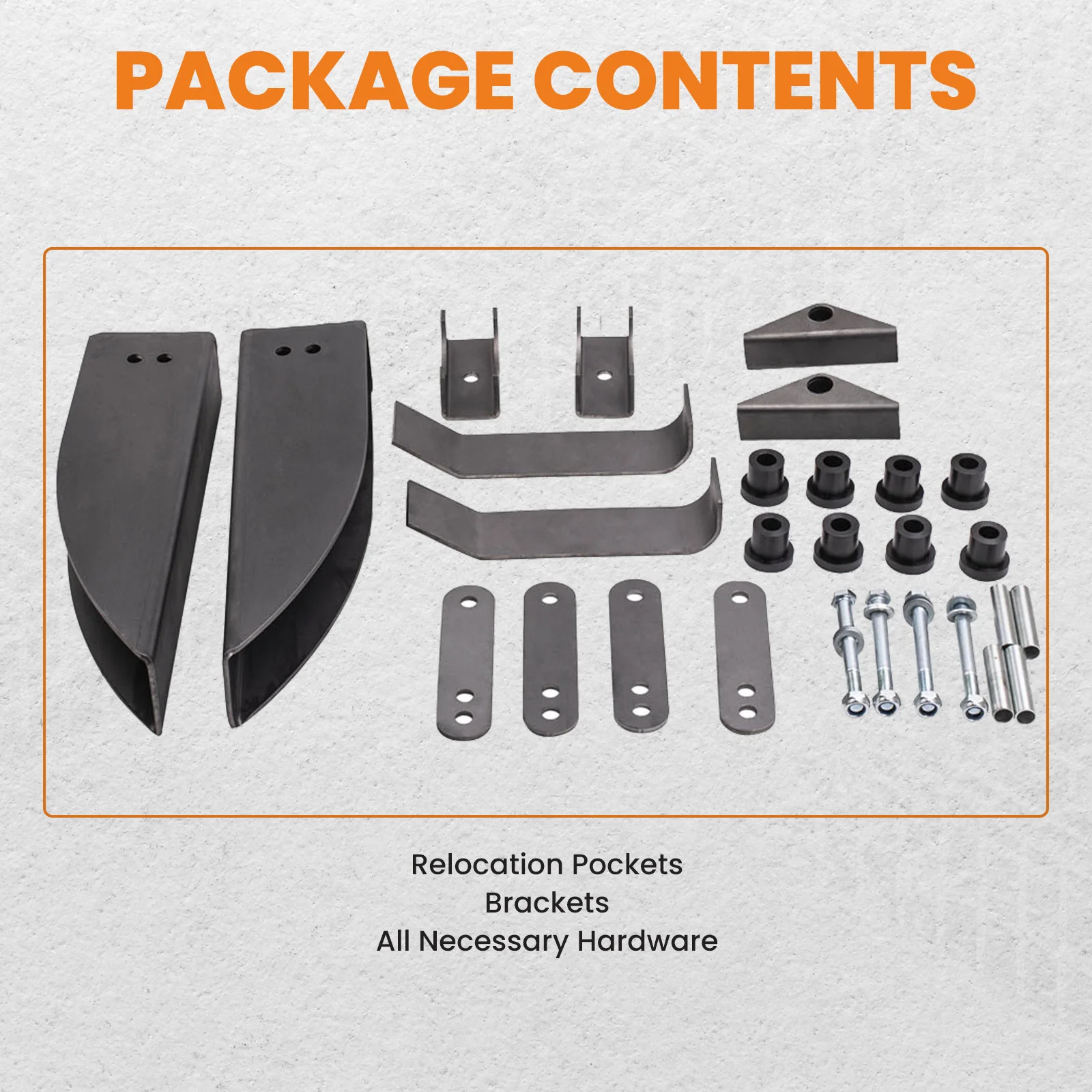 Rear Leaf Spring Relocation Pocket Kit For Chevy Belair 150 210 1955 1956-1957