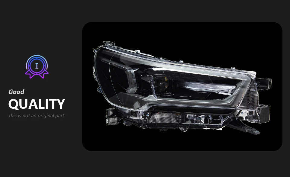 Car Lights for Toyota HILUX REVO ROCCO LED Headlight 2021-2024 HILUX Lamp Drl Projector Lens Automotive Accessories