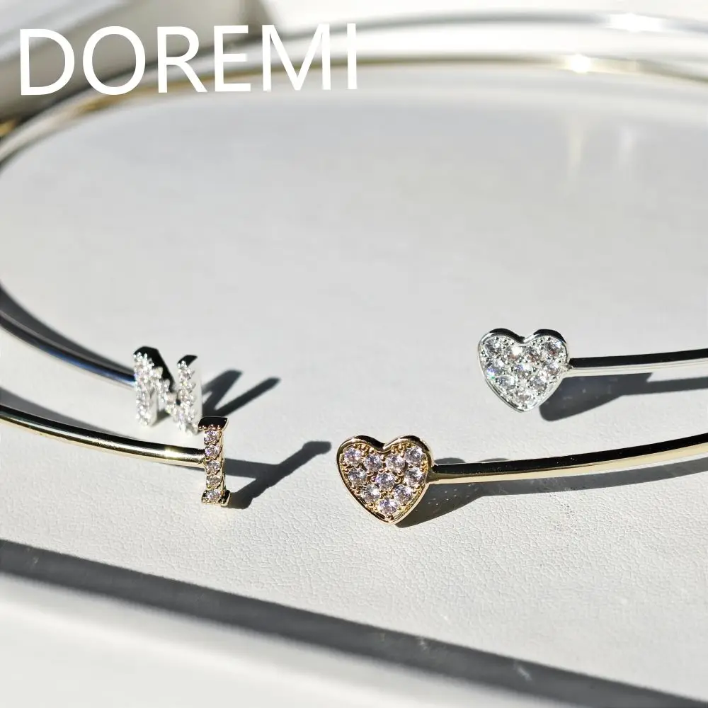 DOREMI Colorful Zircon Letters Initial Letter Name Necklace Private Custom Gift Jewelry Necklace Initial Letter Choker
