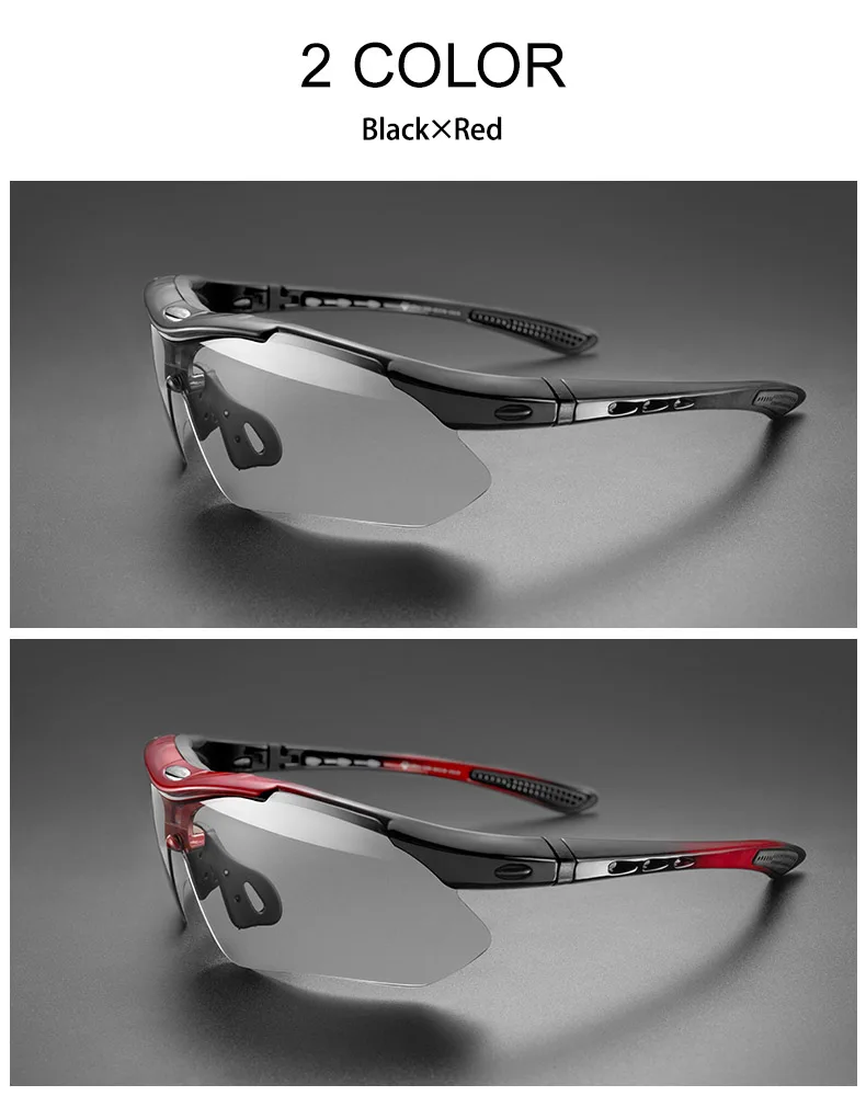 ROCKBROS Bicycle Glasses Photochromic Lens Outdoor Eyewear Goggles UV400 Sports Riding Cycling Sunglasses MTB Road Bike Glasses