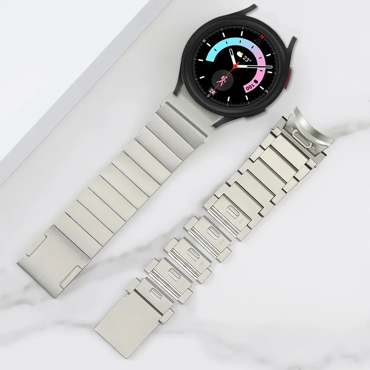 Bracelet for Samsung Galaxy Watch 6 Classic 47mm 43mm Band 4 42 46mm No Gaps Stainless Steel Strap for Watch4 5 Pro 44mm 40 45mm