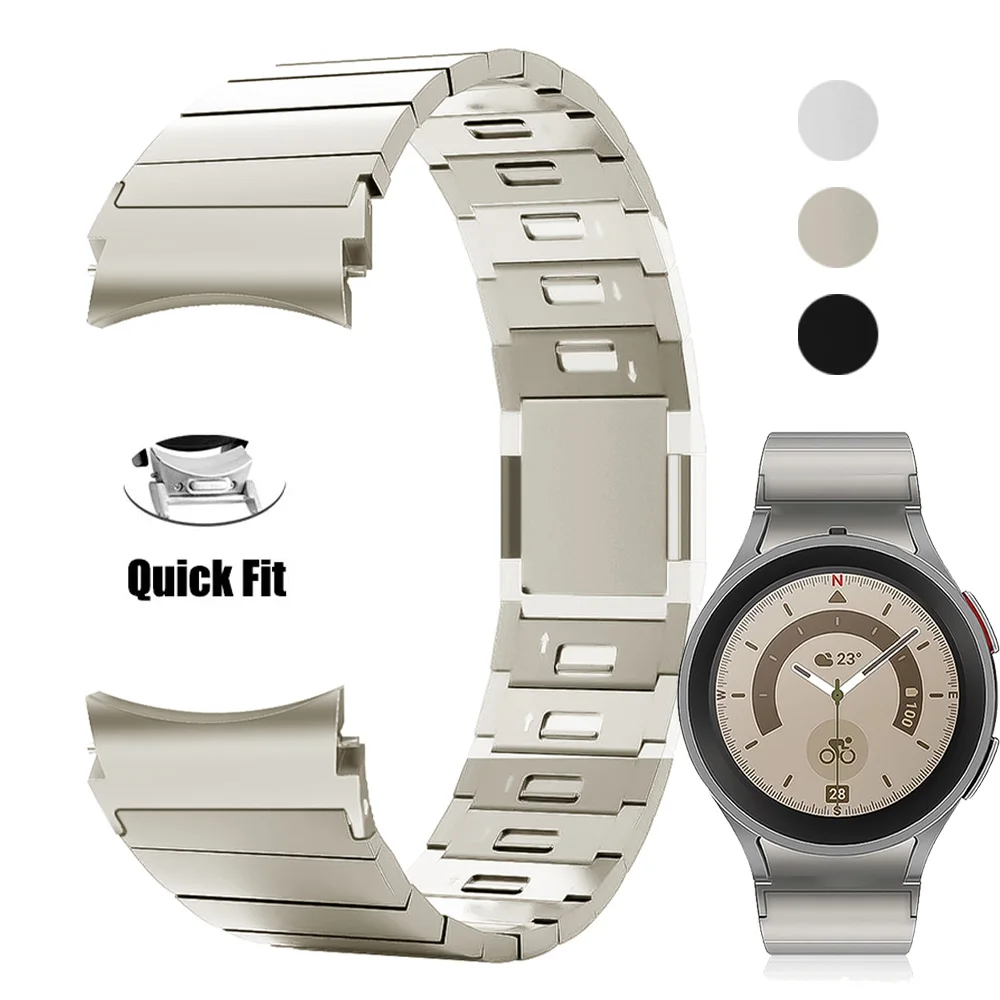 Bracelet for Samsung Galaxy Watch 6 Classic 47mm 43mm Band 4 42 46mm No Gaps Stainless Steel Strap for Watch4 5 Pro 44mm 40 45mm