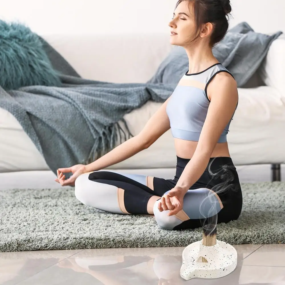 Smudge Sticks Holder Incense Burning Holder Incense Burner Bowl For Yoga Room Meditation Gymnastics Reading Gymnastic
