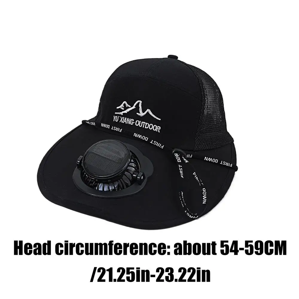 Men Women Hat Solar Energy&USBCharging Fan Caps Fishing Hats With Cooling Fan Sun Protection For Casual Outdoor Sports