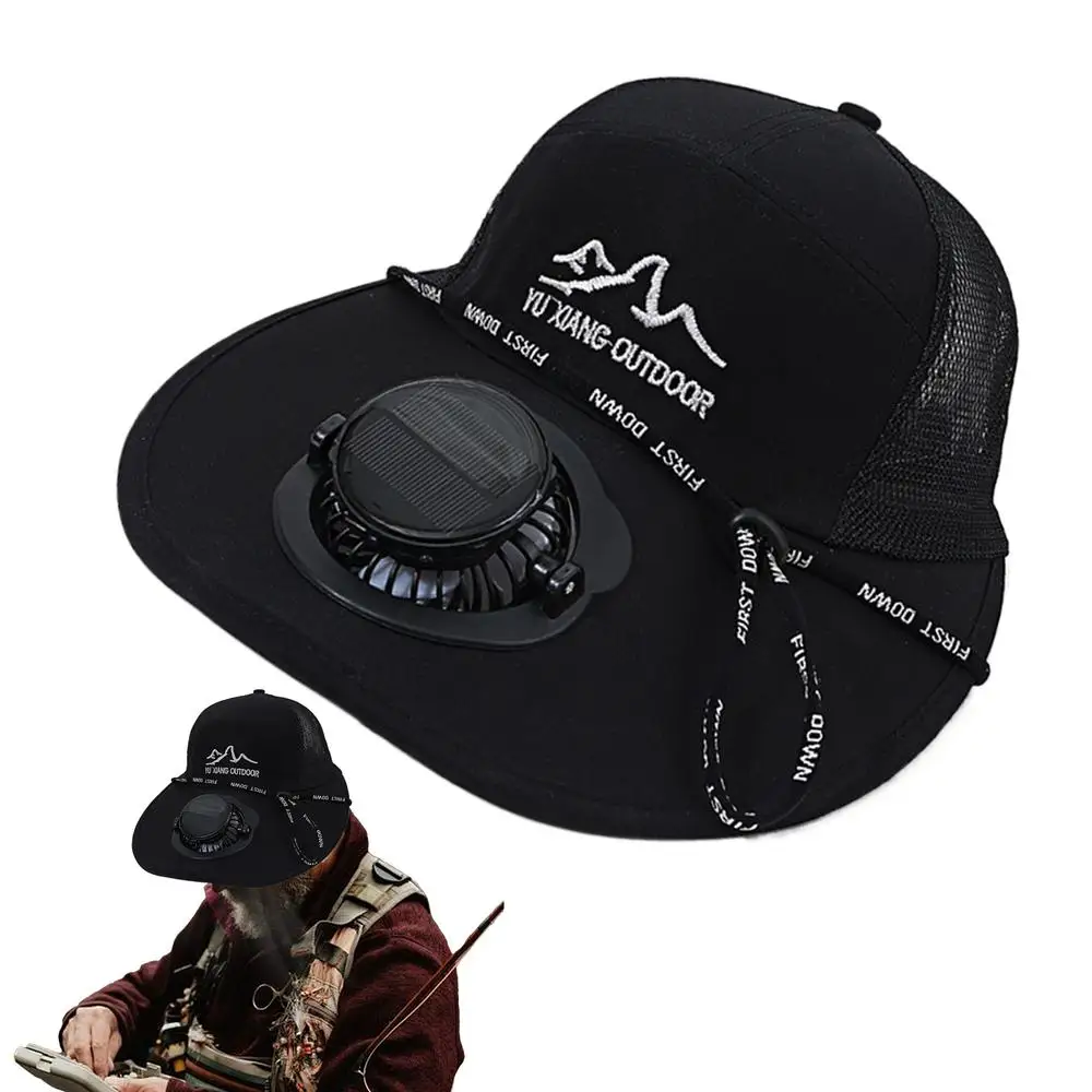 Men Women Hat Solar Energy&USBCharging Fan Caps Fishing Hats With Cooling Fan Sun Protection For Casual Outdoor Sports