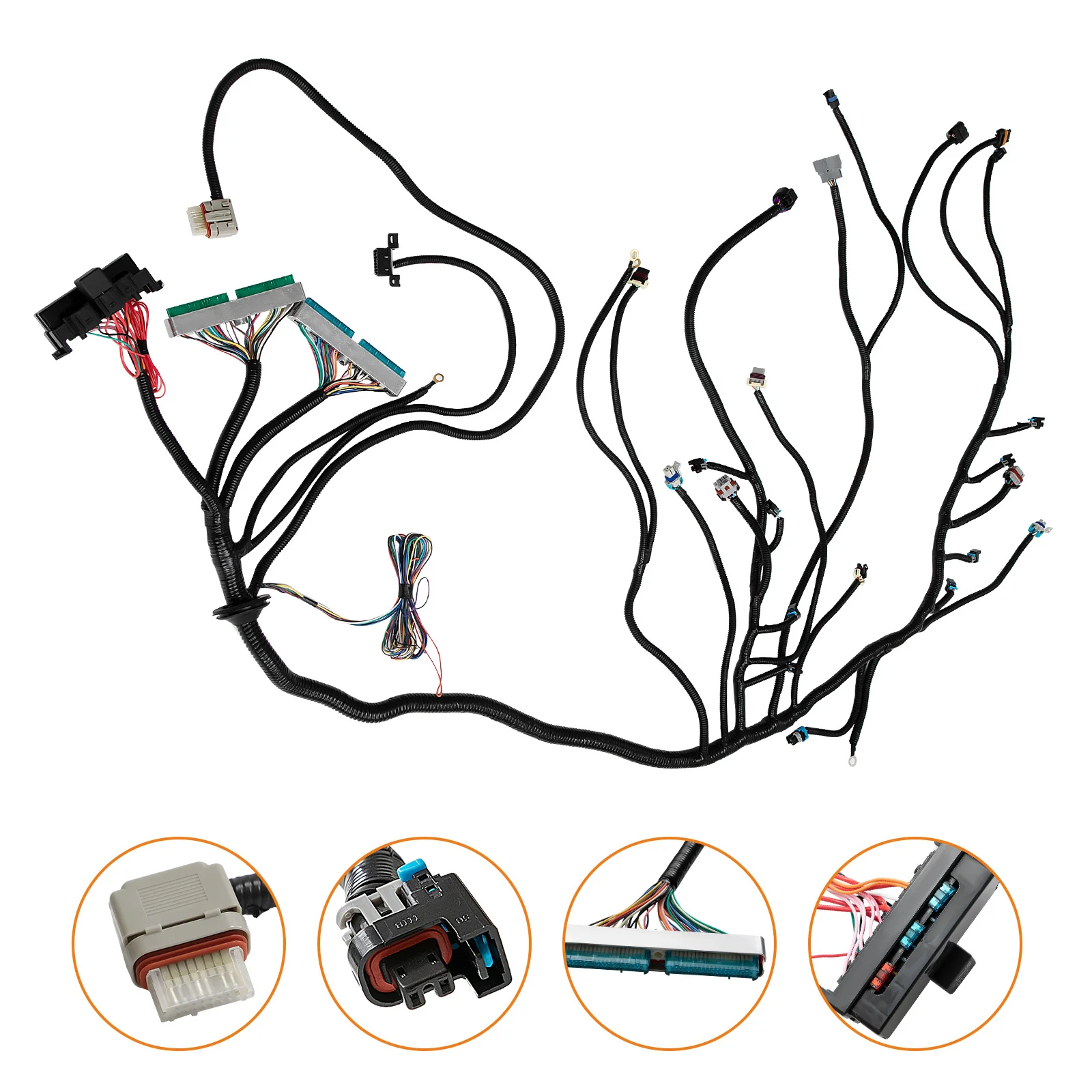 Maxpeedingrods Stand alone Wire Harness for engine LS LS3 4L80E 4.8 5.3 6.0 LS3 Vortec 4L80 E 4.8 5.3 6.0 DBW