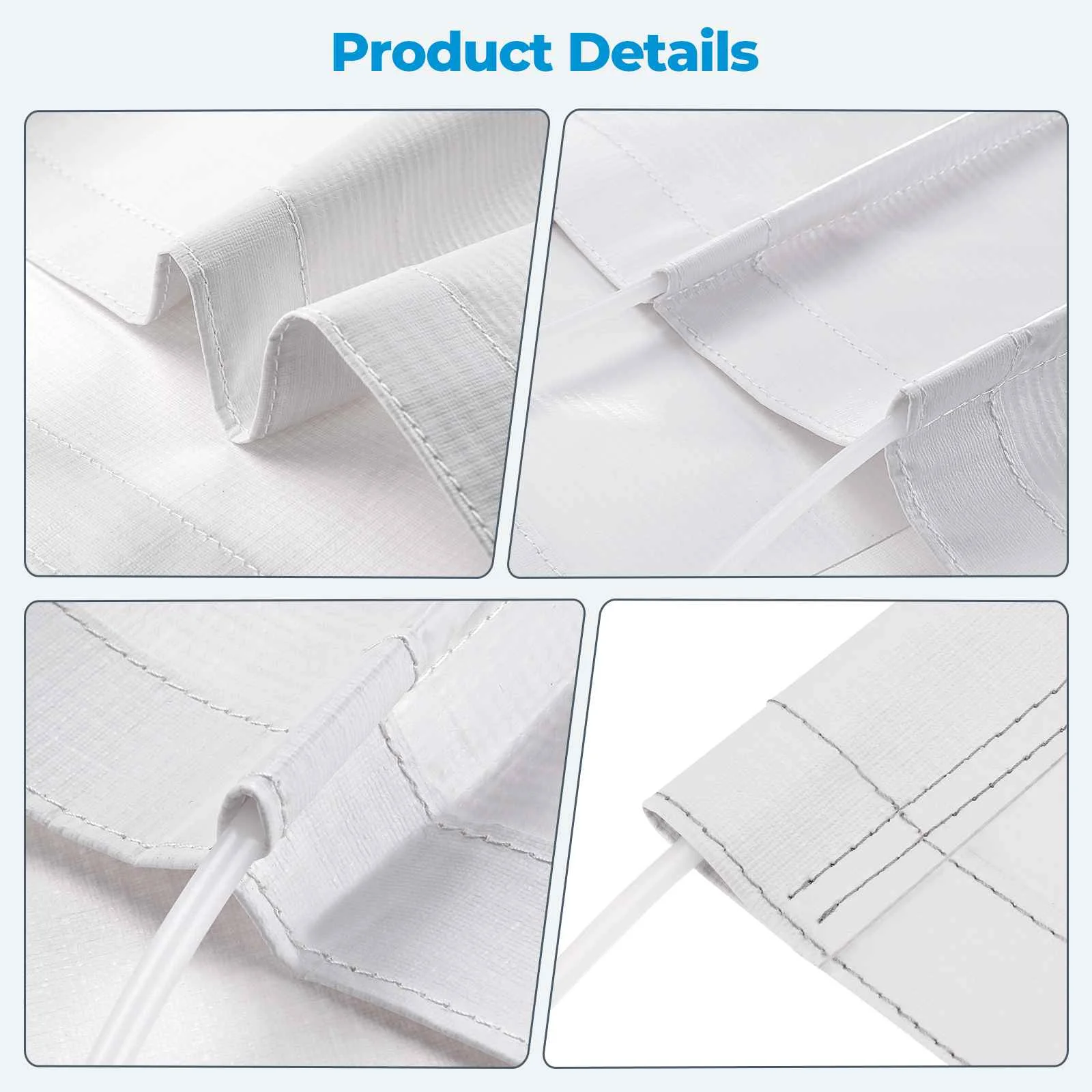 RV Awning Fabric Replacement Premium Weatherproof Vinyl Universal Outdoor Canopy for Campers Trailers and RV Awnings White
