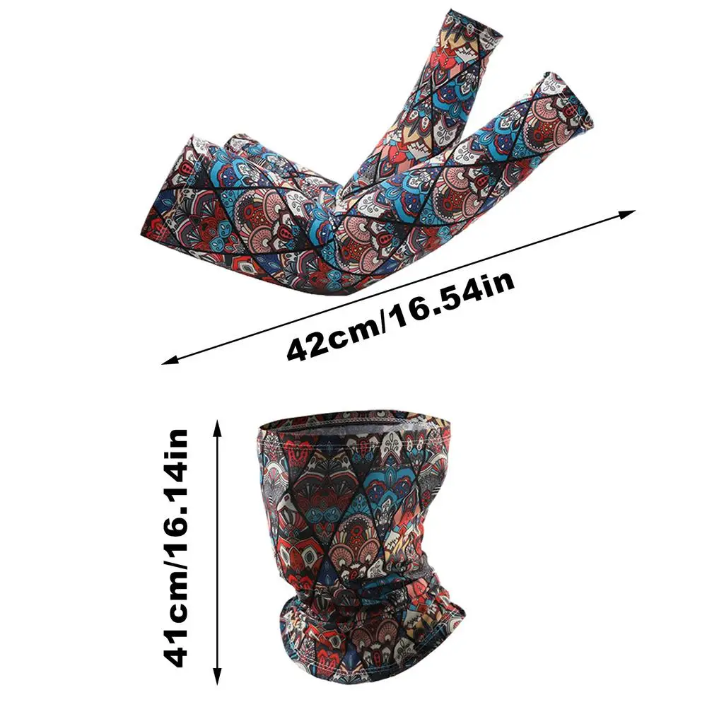 Men's Arm Sleeves Outdoor Cooling Ice Silk Arm Protection Sleeves Moisture-Wicking Outdoor Arm Sleeves For Cycling Fishing