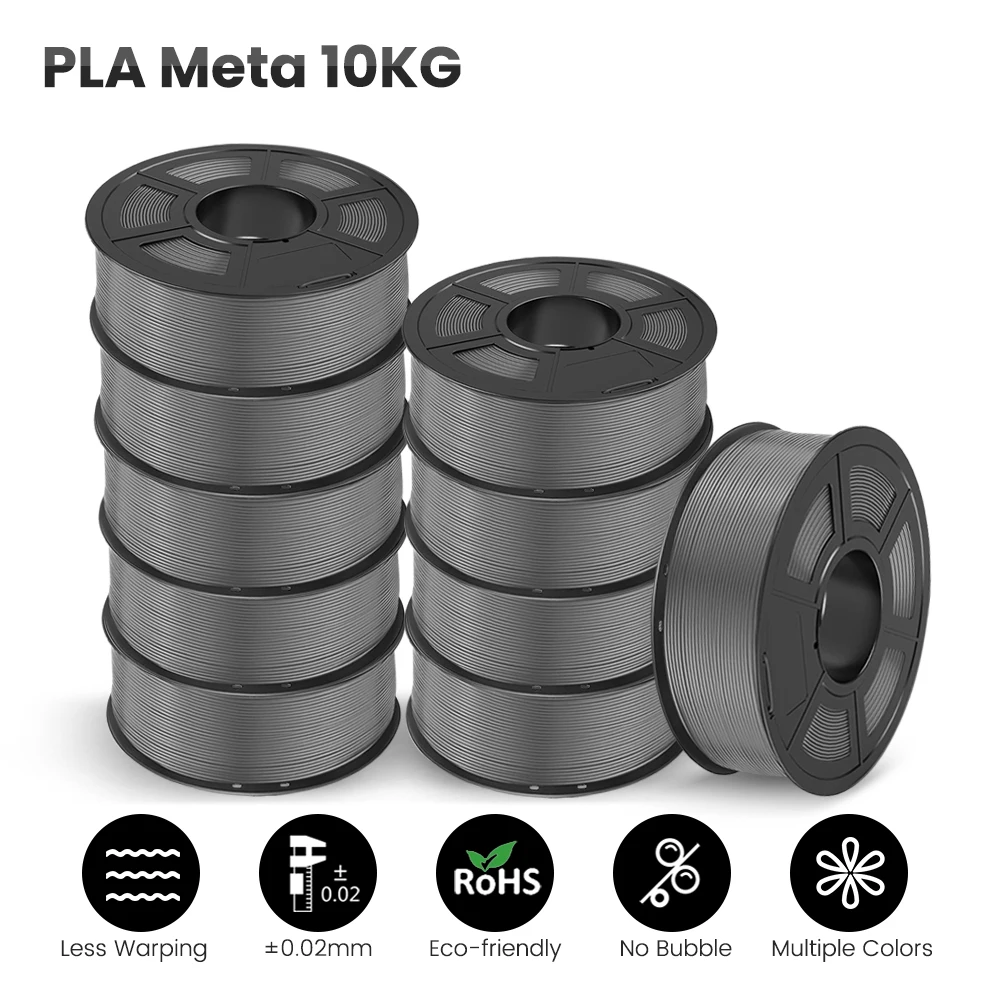JAYO 3D Printer part PETG/PLA Meta/PLA/SILK/PLA PLUS/TPU Filament 1.75mm for 10Rolls FDM 100% No Bubbel craft part DIY Materials