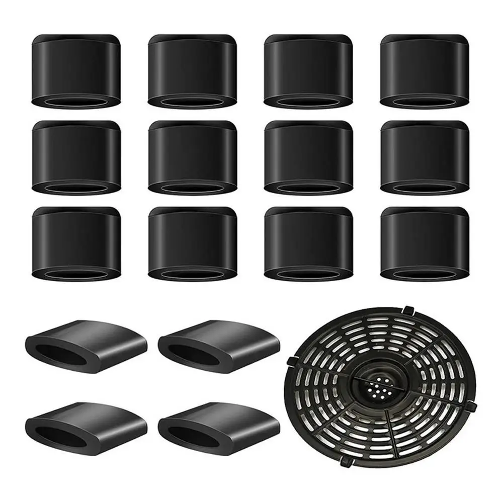 10Pcs/set Silicone Air Fryer Rubber Bumpers Reusable Rubber Protective Feet Covers Air Fryer Rubber Feet Replacement