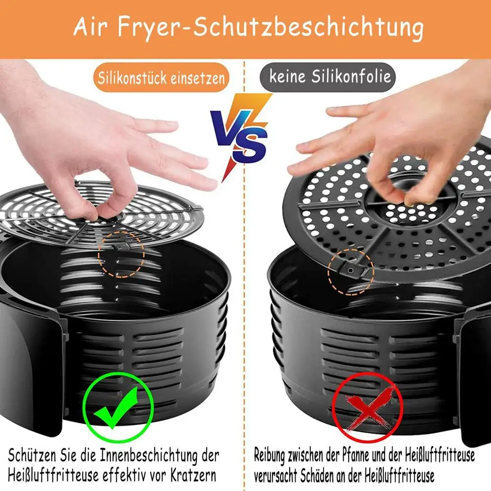 10Pcs/set Silicone Air Fryer Rubber Bumpers Reusable Rubber Protective Feet Covers Air Fryer Rubber Feet Replacement