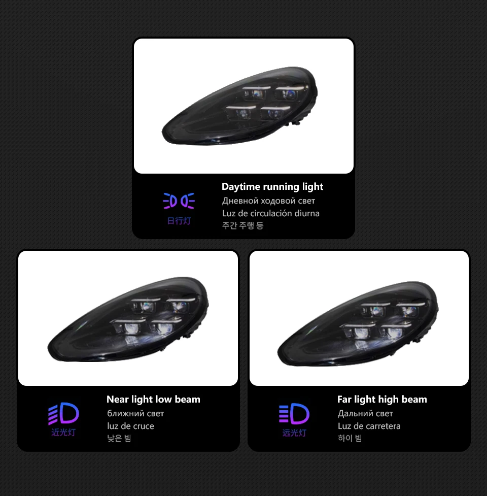 AKD Head Lamp for Porsche Panamera 970 LED Headlight 2010-2017 Headlights 971 DRL Turn Signal High Beam Angel Eye Projector Lens