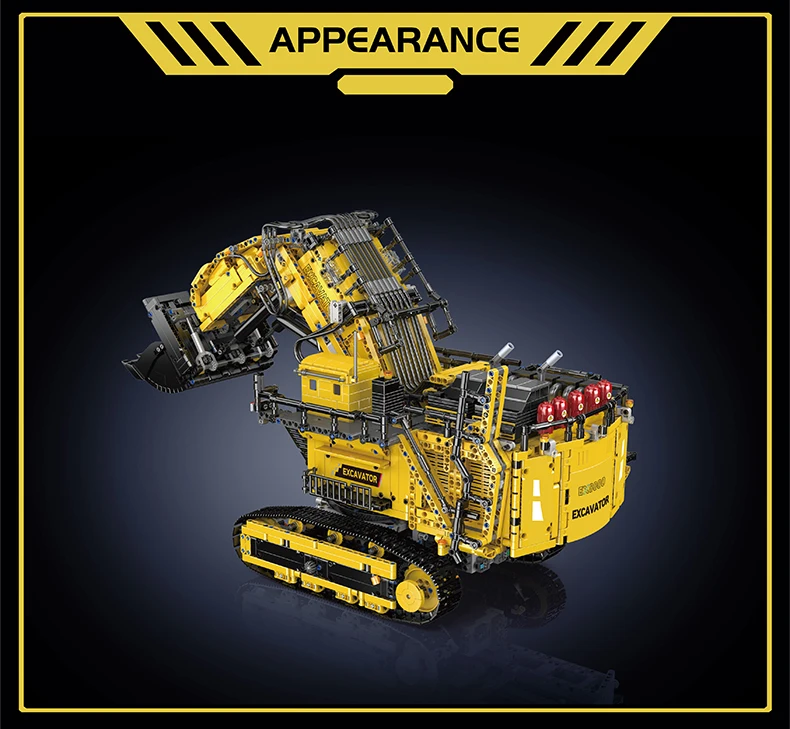 Mould King 17070/17071 Technical Car Building Block Remote Control R9800 Excavator Model Assembly Truck Brick Kid Christmas Gift