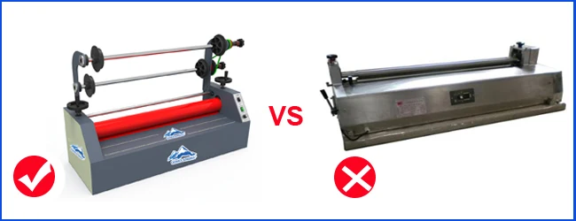 US Stock Qomolangma 26" Semi Auto Small Home Electric Business Card Cold Laminator laminating and mounting Machine Wholesale