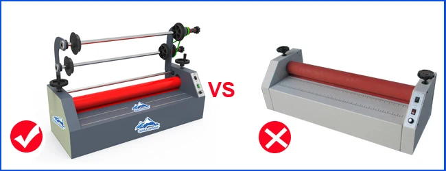 US Stock Qomolangma 26" Semi Auto Small Home Electric Business Card Cold Laminator laminating and mounting Machine Wholesale