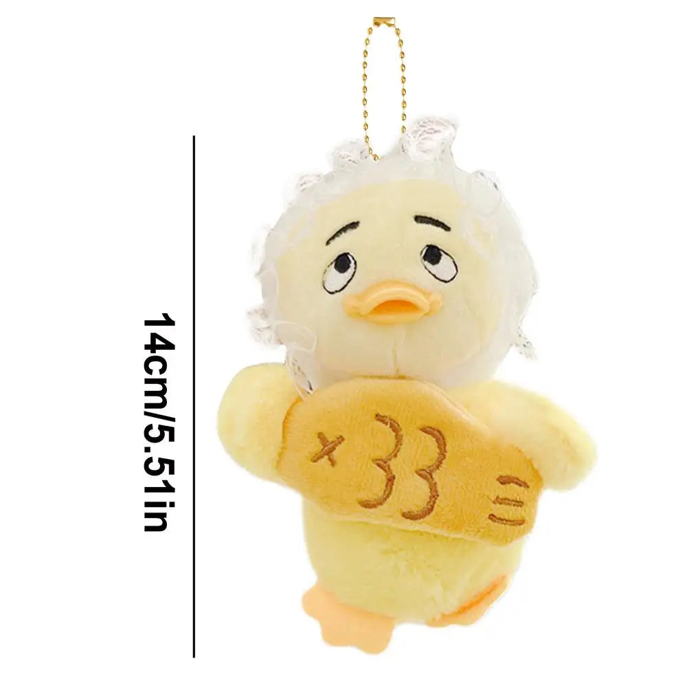 Plush Duck Keychain Cartoon Duck Keyring Charm Soft Portable Key Rings Decoration For Bags Purse Backpacks Car Keys