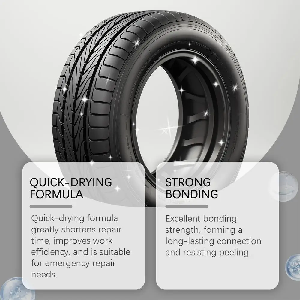 Tire Glue Instant Super Glue Rubber Cement Puncture Repair Tire Sidewall Repair Glue Tire Repair Cement For Multiple Types Tire