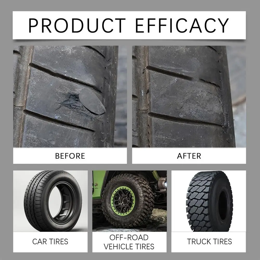 Tire Glue Instant Super Glue Rubber Cement Puncture Repair Tire Sidewall Repair Glue Tire Repair Cement For Multiple Types Tire