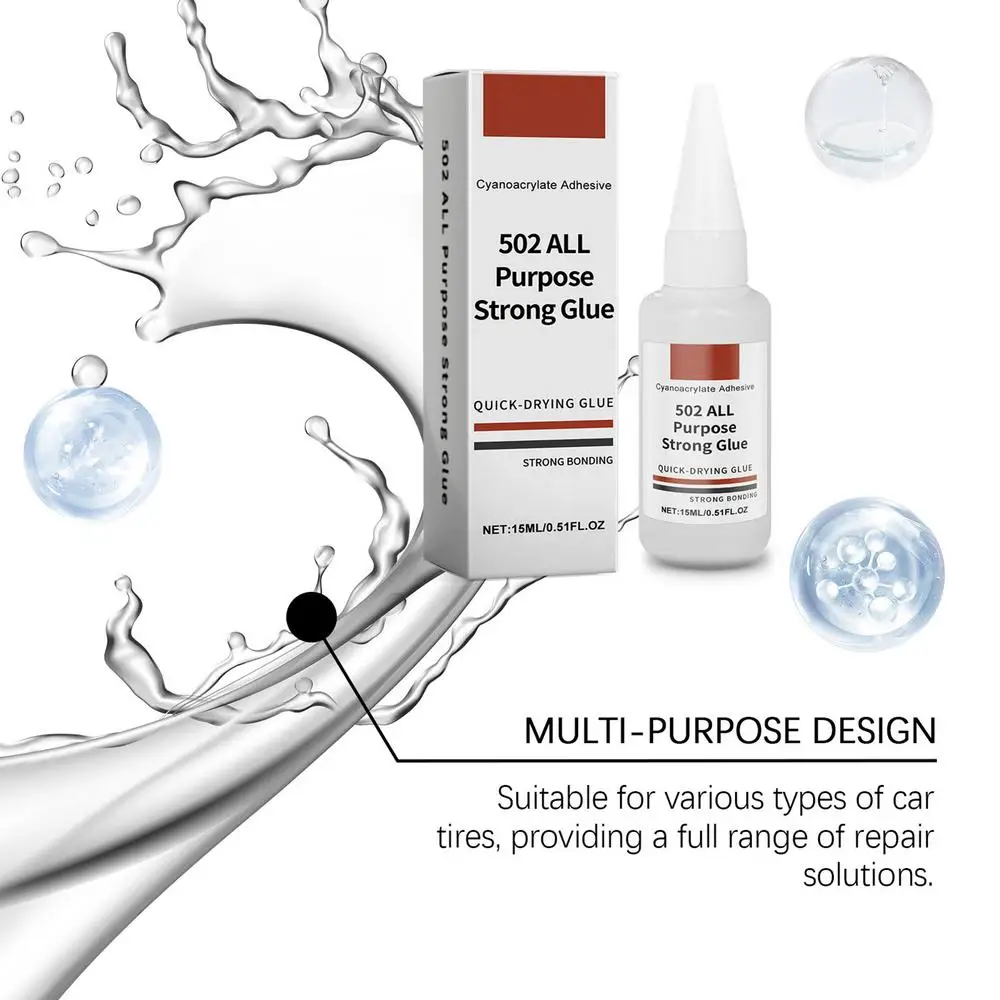 Tire Glue Instant Super Glue Rubber Cement Puncture Repair Tire Sidewall Repair Glue Tire Repair Cement For Multiple Types Tire