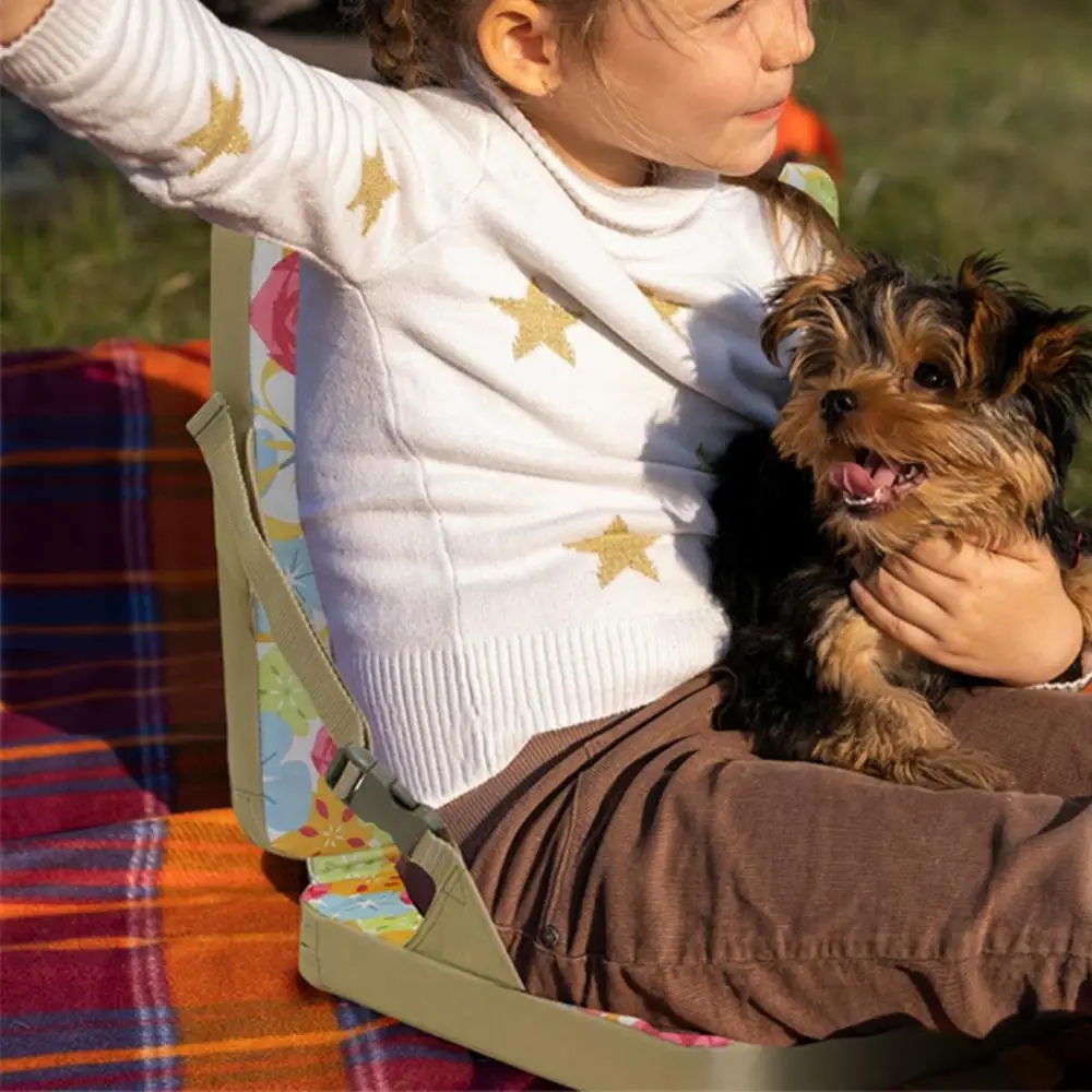 Outdoor Foldable Chair With Backrest Portable Seat Cushion For Stadium Beach Camping Portable Stadium Cushion