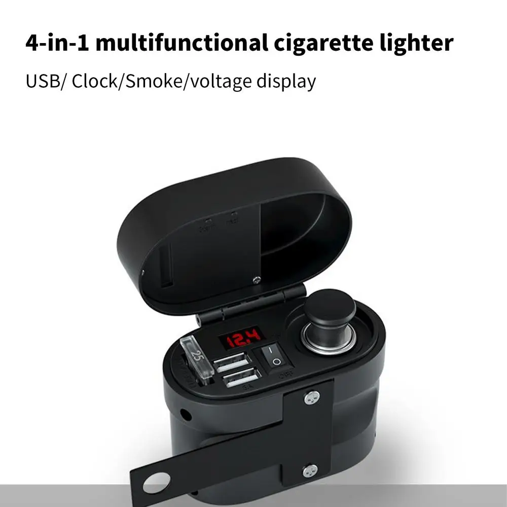 Motorcycle Cell Phone Charger Fast Power Adapter For Phone Quick Charge For Phone With Voltage Display Multifunctional