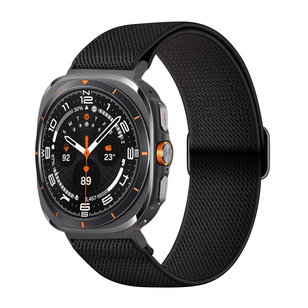 Strap For Samsung Galaxy Watch Ultra 47mm accessories Elastic Nylon Sport loop wrist bracelet correa Galaxy watch 7 Ultra band