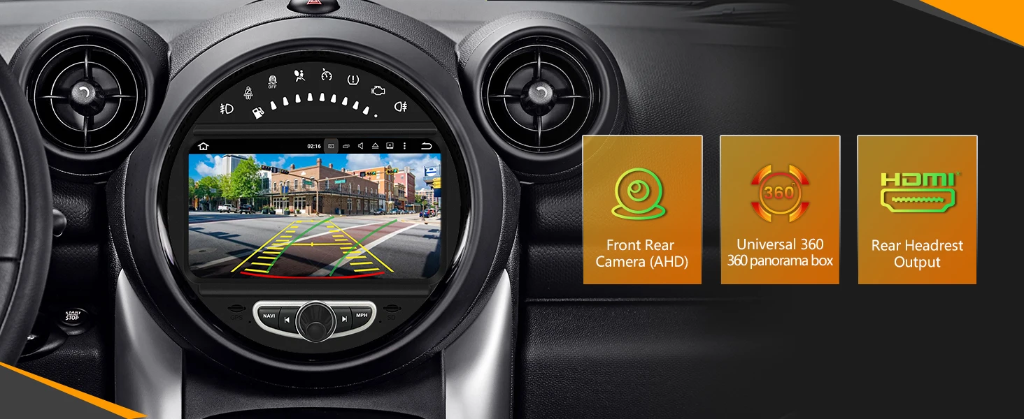 Android Auto Radio Head Unit for BMW Mini Roadster Countryman Paceman Upgrade Android 13 Apple CarPlay Car Stereo GPS Navi DVD