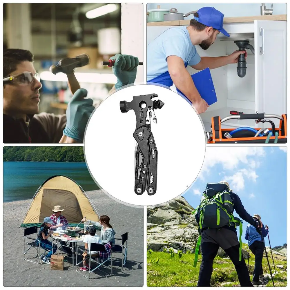 Car Window Breaker Escape Hammer Seat Belt Cutter Folding Auto Rescue Tool Car Glass Breaker Safety Hammer Cutting Tool Survival