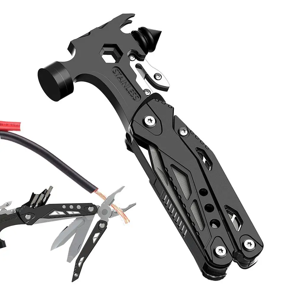 Car Window Breaker Escape Hammer Seat Belt Cutter Folding Auto Rescue Tool Car Glass Breaker Safety Hammer Cutting Tool Survival